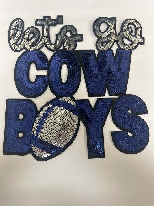 Let’s go cowboys iron on patch