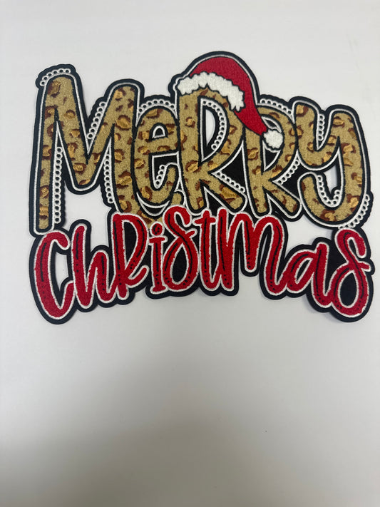 Merry Christmas iron on patch