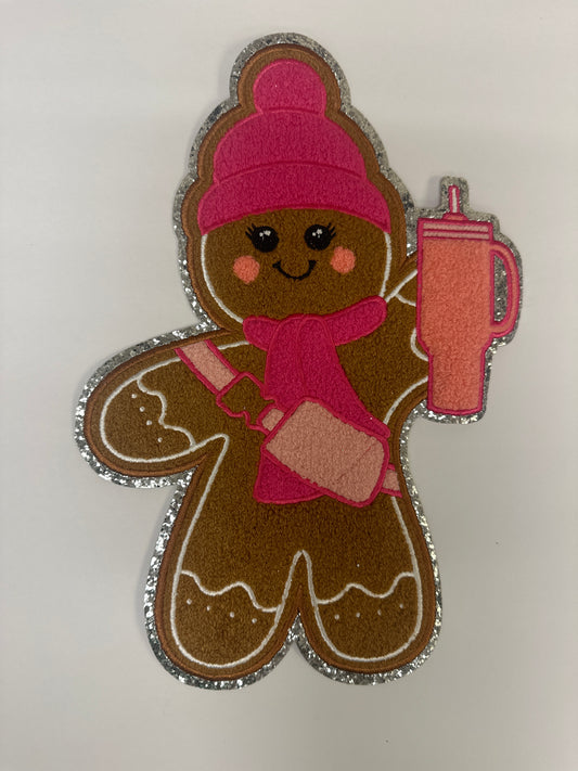 Gingerbread iron on patch